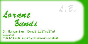 lorant bundi business card